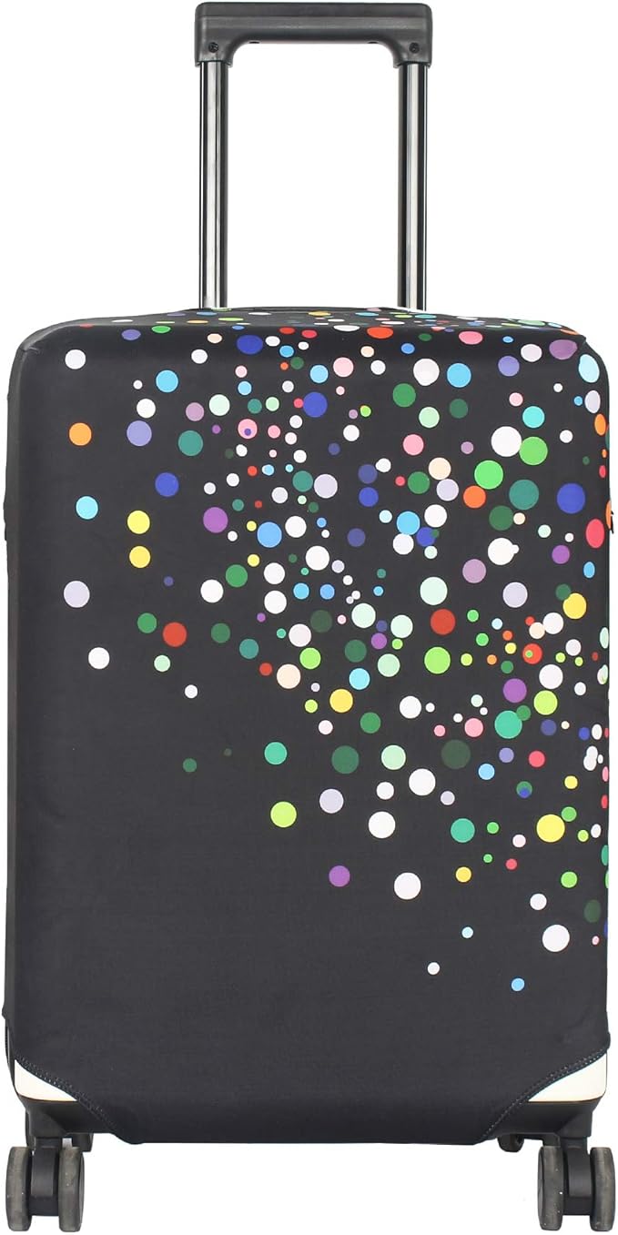 HYPER VENTURE Washable Luggage Cover - Fashion Suitcase Protector Fits 31-32 Inch Luggage (Color Dots, XL)