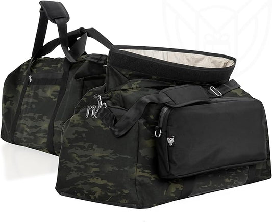 Xtreme Sight Line ~ Xecutive Transport Faraday Duffel Bag with Removable XTECH Pouch for Computer Towers and Other Large Electronics ~ Data Security ~ Shoulder Strap Included ~ Midnight Multicam