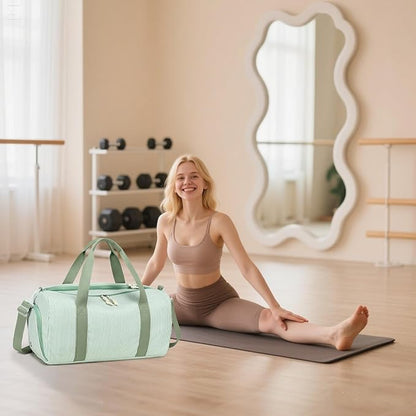 BLUBOON Duffle Bag Girls Kids Cute Gym Bag with Shoes Compartment & Wet Separation Waterproof Sports Overnight Travel Bag