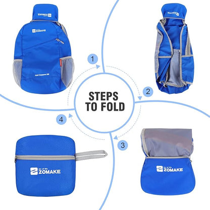 ZOMAKE Lightweight Packable Backpack 20L, Foldable Backpacks Small Daypack for Hiking Water Resistant Day Bag for Travel(Dark Blue)