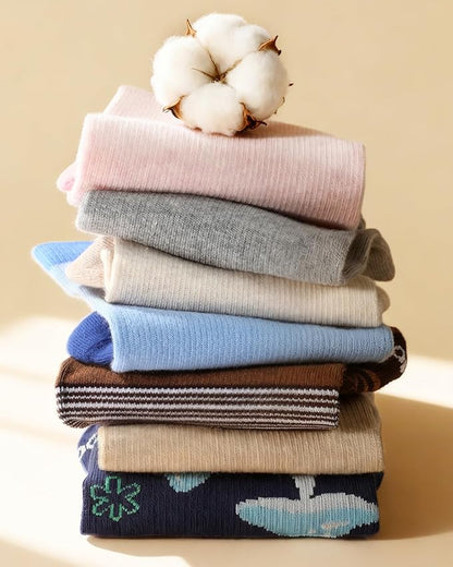 Cotton Compression Socks for Women Men - 2 Pairs 20-30mmHg Circulation Grid Arch Support Socks, Breathable