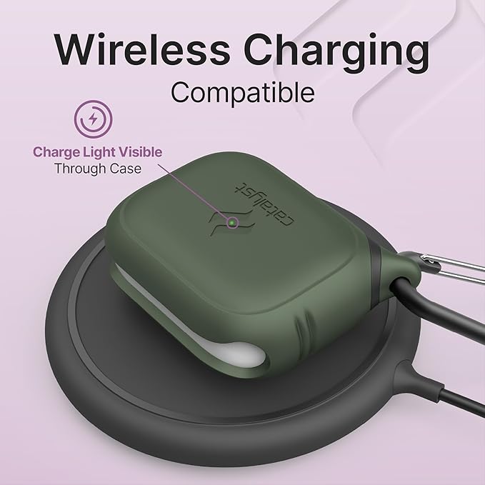 Catalyst Waterproof Case for AirPods Pro 2nd Generation and AirPods Pro 1st Generation - Wireless and USB-C Charging Compatible, One Piece Design, High Drop Protection Case with Carabiner