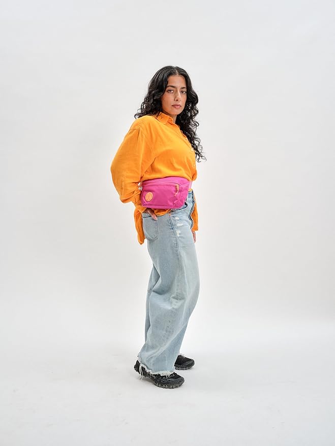Baboon to the Moon Fanny Pack - Trendy, Compact, Water-Repellent Waist Bag in Multiple Colors and Sizes for Men and Women (Raspberry Fizz, Full Size (3L))