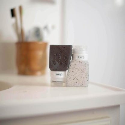 Gravel TSA Approved Travel Bottles – Leakproof, BPA-Free, Compact Toiletry Containers (4-Pack, 3oz)