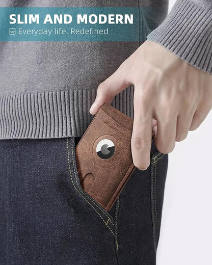 Zitahli Men's Wallets Airtag Holder Slim Rfid Leather with Gift Box