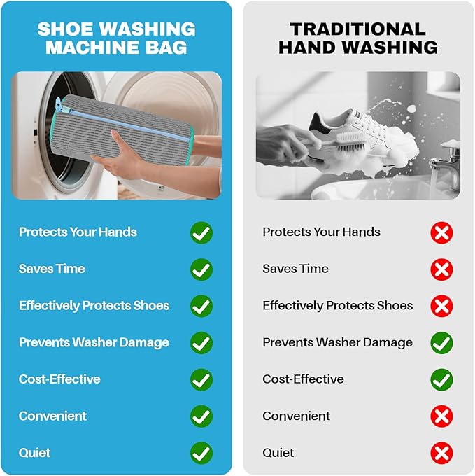 Shoe Washing Machine Bag: Shoe Bag for Washing Machine - Reusable Shoe Cleaning Bag for Sneaker Tennis Shoes Unstain Cleaner Kit