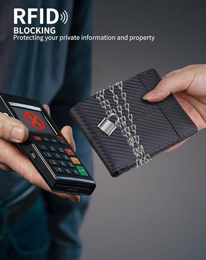 Swallowmall Leather Wallet for Mens Genuine Leather RFID Blocking Bifold Wallets with 1 ID Windows 15 Card Slots