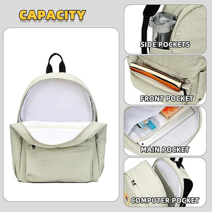 willikiva Kids Backpack for School Boys Girls Teens Toddler Backpack Waterproof Kindergarten Preschool Elementary Bookbag Children Travel Bag(Bean Grey Green,Medium)