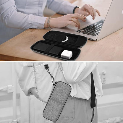 Powerbank Hard Travel Case Compatible RAV Power 26800/20100/20000mAh, Anker Power Core 26800mAh/ PowerCore +26800mAh, ROMOSS 30000mAh, Miady Charger, Ekrist, Lab599 Tx500 Radio(Light Grey)