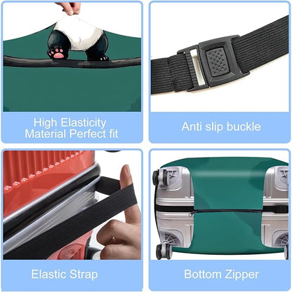 Asian Panda Luggage Cover – Cute Bear Print Suitcase Protector, Perfect Travel Gift for Panda Lovers Visiting China, Fits 29"-32 Suitcase,XL,Panda