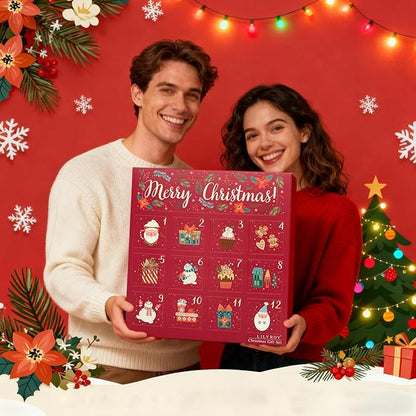 Advent Calendar 2025 Christmas Gifts for Kids Women - Christmas Advent Calendar Bath Bomb with Surprise Inside Bath and Body Gift for Sister, Wife, Mom, Son, Daughter｜Spa Gift Set Idea for Kids