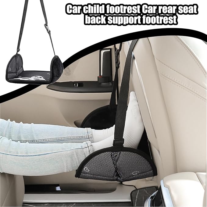 Foot Hammock Carseat, Portable Foot Sling for Car and Airplane Travel, Adjustable Foots Rest for Comfortable Travels, Home, Office, Kids