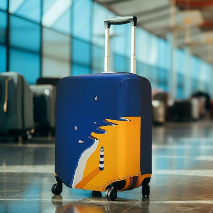 HYPER VENTURE Washable Luggage Cover - Fashion Suitcase Protector Fits 31-32 Inch Luggage (Lighthouse, XL)