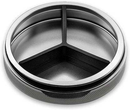 Metal Pouch Can | Metal Container | Slim EDC Pocket Tin | Airtight & Moisture-Resistant | Compact Daily Organizer | Pill Case & Travel Tin | Father’s Day Gift for Dad | (Insignia Ed, Silver, Tall)