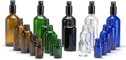 YIZHAO Clear Glass Spray Bottles 1oz, with Small Fine Mist Spray, Metal Cap, Refillable for Essential Oil,Travel,Cleaning,Perfume,Aromatherapy,Makeup – 6 Pcs