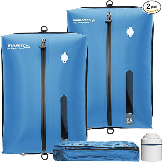 Reusable Vacuum Bags for Travel With Pump,Professional Waterproof IPX8 Vacuum Compression Bag for Suitcases Backpack,Space Saver Bags Packing Organizers for Clothing Packing(2PACK+PUMP)