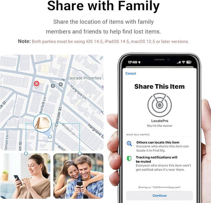 New Air Tracker Tags 4 Pack with Holder, Bluetooth Item Finder Work with Apple Find My APP (iOS Only), Easy Battery Replacement, Smart Keys Finder and Item Locator for Keys,Wallet,Pet (2Black+2White)