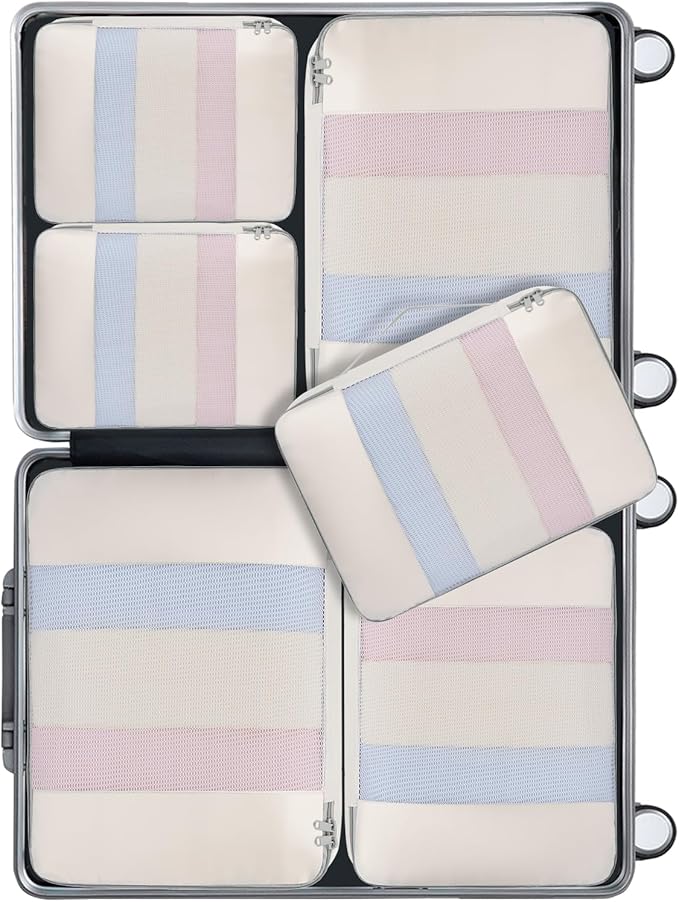 BAGAIL 6 Set/8 Set/10 Set Packing Cubes Various Sizes Packing Organizer for Travel Accessories Luggage Carry On Suitcase