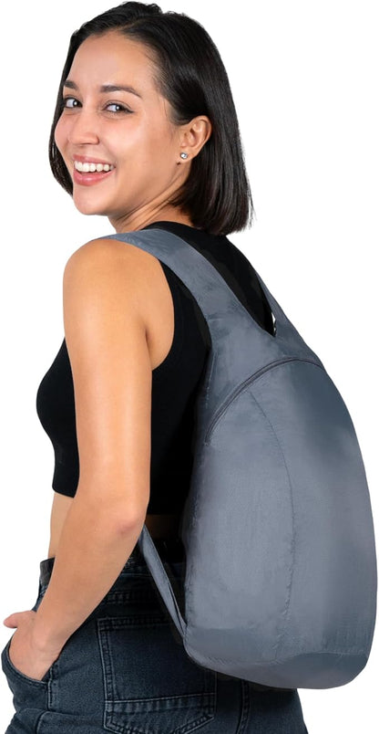 Nanobag Ultra-Lightweight Foldable Backpack for Traveling and Compact Mini Hiking Pack for Men & Women, Reusable Collapsible