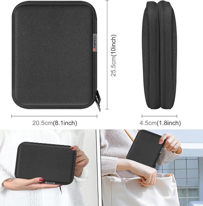 Electronic Accessories Organizer Carry Bag, Travel Cable Organizer Pouch, Watch Band Storage Case, Double Layers Oxford Cloth Watch Strap Holder for Cord, Charger, Phone, Earphone, USB Cable (L)