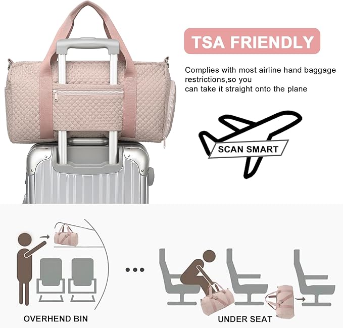 BLUBOON Duffle Bag Girls Kids Cute Gym Bag with Shoes Compartment & Wet Separation Waterproof Sports Overnight Travel Bag