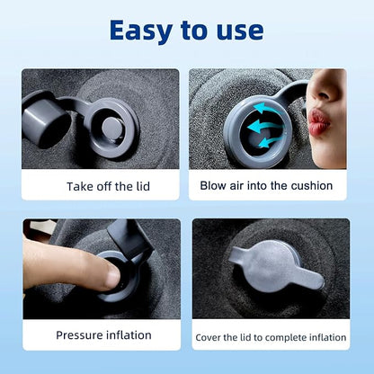 Travel Cushion,Air Seat Cushion,Evolution Cushion Portable & Lightweight Inflatable Seat Cushion - Ideal for Airplane Chairs, School Bleachers, Stadium Seats, and Wheelchairs