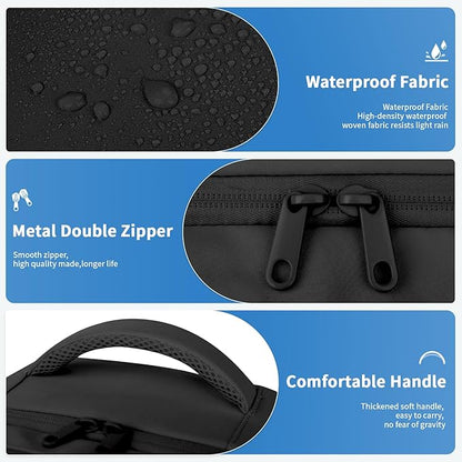 ZOMFELT Travel Backpack for Men, Carry on Backpack, TSA 17.3 inch Laptop Backpack Flight Approved, Personal Item Travel Bag Nurse Bag Casual Daypack for Weekender Business Trip, Black