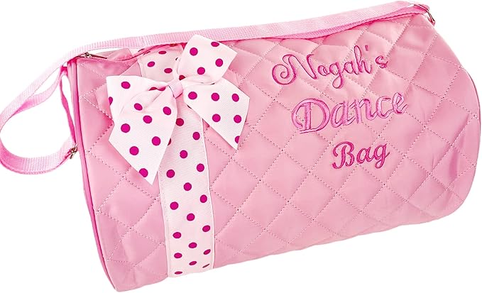 Personalized Dance Ribbon Duffel Bag With Custom Name Embroidery