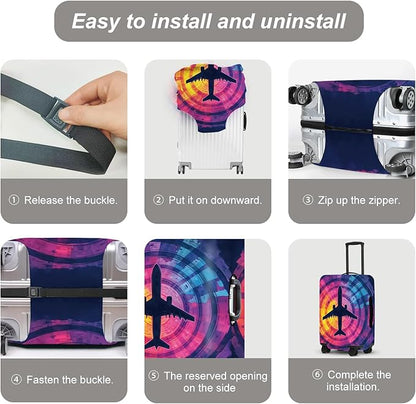 Airplane Silhouette Luggage Protector, Scratch Resistant Suitcase Cover for Frequent Flyers, Travel Essentials for Business Trips