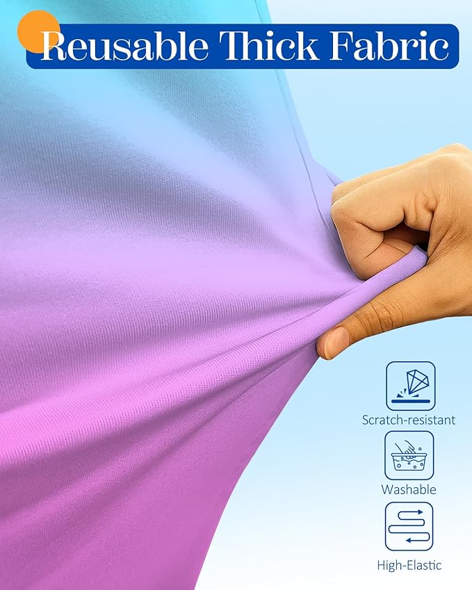 Slohif Luggage Cover for Suitcase Tsa Approved Protector - Luggage Sleeve Large Suit Case Cover Travel Stretch Baggage Case Protective Washable Fit 24-27 Inch Blue Rose Gradient M