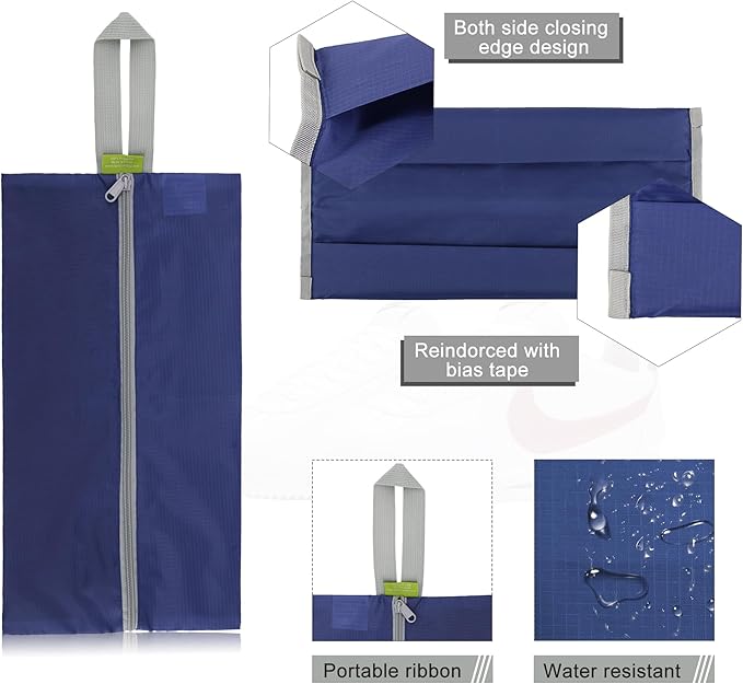 BeeGreen Shoe Organizer Set - 6 Pack Shoe Bags For Travel with Zipper Closure and Handle,Stylish and Portable Nylon Shoe Storage for Men and Women's Travel Gifts and Home Storage