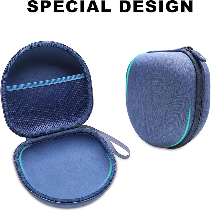 Kids Headphones Case Compatible with iClever BTH12 / BTH20/ BTH26/HS19, JoySpark, Candy Bila, EarFun, MIDOLA, IMYB Foldable Kids Headphones, Blue Travel Storage Bag(Case Only)