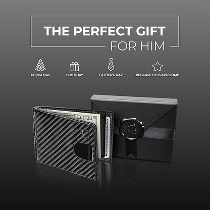 Kingly Cash Pocket Slim Wallet for Men - RFID Blocking Leather Card Holder - Minimalist Men’s Wallet for Front Pockets - Holds 1-15 Cards & Cash - Durable Italian Leather Wallets