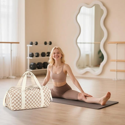 BLUBOON Duffle Bag Girls Kids Cute Gym Bag with Shoes Compartment & Wet Separation Waterproof Sports Overnight Travel Bag