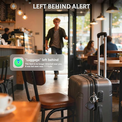 2025 Upgraded [Apple MFi Certified] Air Tracker 4 Pack, Smart Tag Item Finder Works with Apple Find My (iOS Only), Air Track Locator with Sound, Tracker Tags for Keys, Luggage, Bag, Suitcases, Wallet