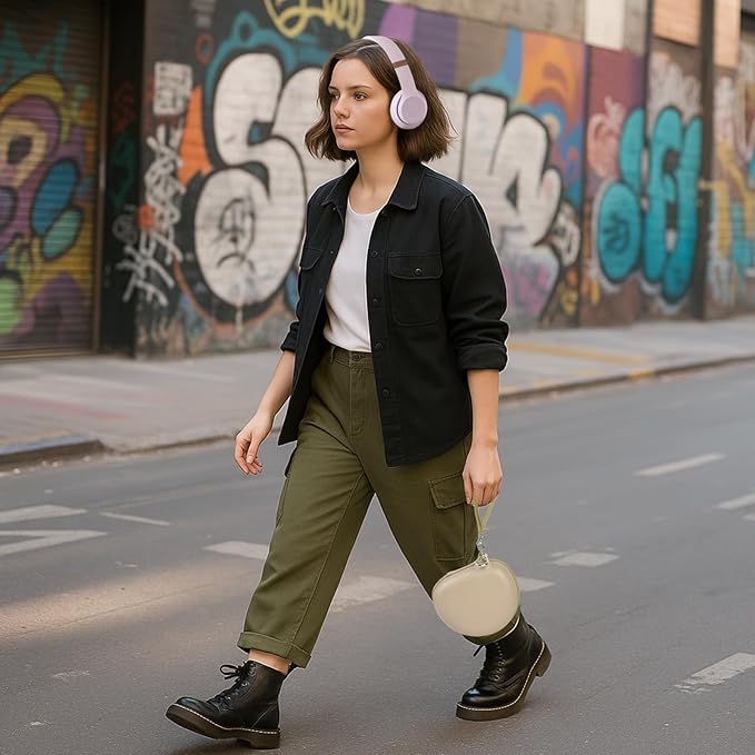 Headphone Case for Beats Solo 4/ for TOZO HT2/ for Glynzak/for Beats Studio Pro/for Beats Solo3/ for Beats Studio3 On-Ear Headphones, Foldable Bluetooth Wireless Headset (Extra Large) - Khaki