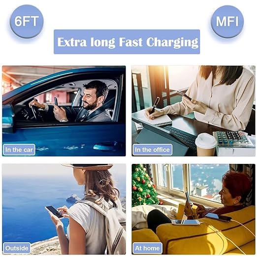 iPhone Charger Fast Charging,iPhone Fast Charger 2Pack USB C Wall Apple Charger Block Adapter 6FT USB C to Lightning Cable Cord Compatible with iPhone 14 Pro Max/14 Plus/13 Pro/12 Mini/11/XS/XR/X,iPad