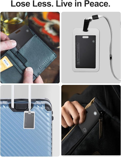 Tracking Card for Apple & Android, Credit Card Tracker for Wallet Works with Apple Find My & Google's Find Hub, Rechargeable Find My Wallet Card for Luggage, Passport, Purse, Bags