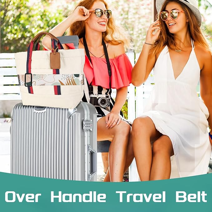 Slohif Luggage Straps for Suitcases Travel Belt Accessories Luggage Connector Identifiers Over Handle with Buckle Unique Boho Nylon Adjustable Strap for Sleeping Bag Car Seat Color Leaf (2 Pack)