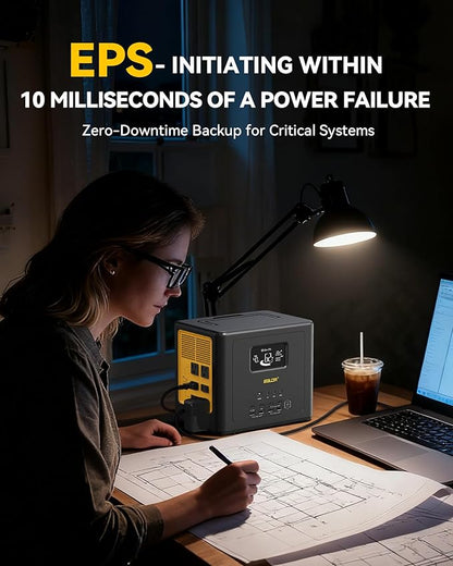 BALDR Portable Power Station 1042Wh Camping Lithium Battery Solar Generator Fast Charging with AC Outlet 1200W Peak Power Bank for Home Backup Outdoor Emergency