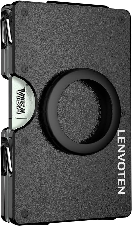 Minimalist Wallet for Men, Metal Wallet with Money Clip, Slim Compact Wallet, RFID Blocking Card Holder, Metal Aluminum Credit Card Holder, Holds up to 20 Cards