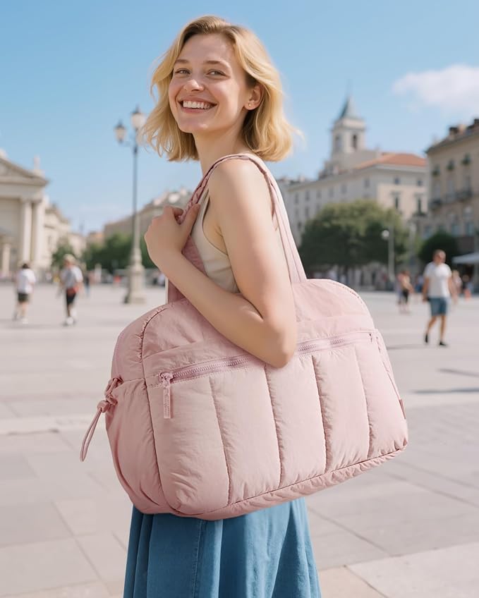 BAGSMART Gym Bag for Women, Duffle Bag for Travel with Wet Pocket, Lightweight Carry on Weekender Duffel, Water Resistant