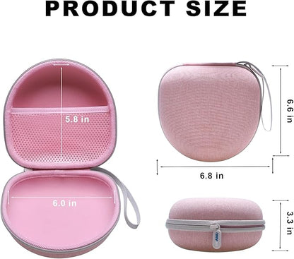 Kids Headphones Case Compatible with iClever BTH12 / BTH20/ BTH26/HS19, JoySpark, Candy Bila, EarFun, MIDOLA, IMYB Foldable Kids Headphones, Pink Travel Storage Bag(Case Only)
