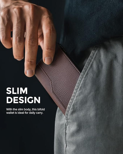 VULKIT Card Holder Wallet with Double ID Windows RFID Blocking Pop Up Wallet Minimalist Design for 12 Cards