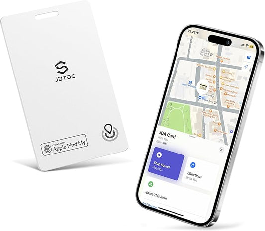 Thin-Finder-for-Wallet[Apple MFi Certified], Card-Tracker Works with Apple Find My (iOS Only), Smart-Tags-Tracker-Card for Wallet/Luggage/Passport, Bluetooth-Smart-Card, IP68 Waterproof, 1 Pack