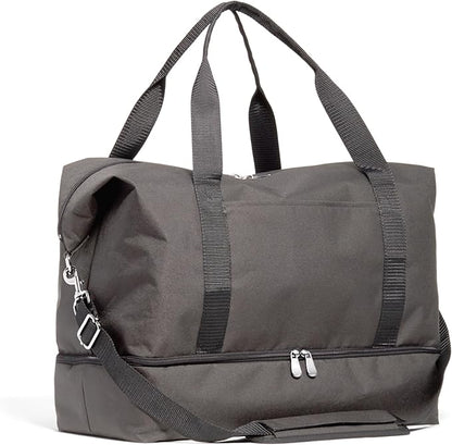 Lo & Sons Catalina Deluxe Weekender - Recycled Poly Small Capacity (40L) Travel Duffel With Shoe Compartment, Luggage Sleeve, Padded Strap | Versatile Durable Bag For Women, Men for Weekend, Carry On