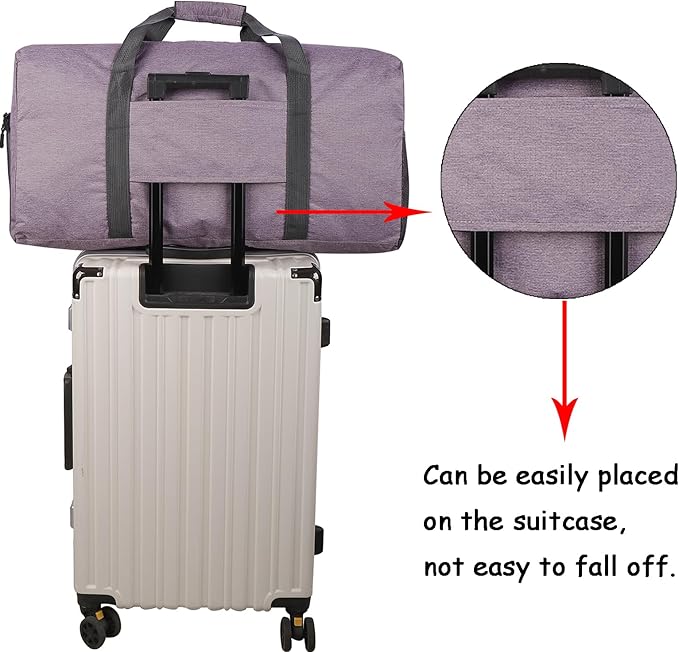 Woogwin Travel Duffel Bag Large Foldable Waterproof Overnight Bag for Beach Swim Bags Pool Sports Gym