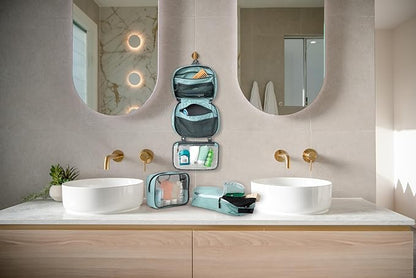 Toiletry Bag Kit Set: Hanging Travel Toiletry Bag + 311 TSA Cosmetic Liquid Bag + Ultralight Accessory Organizer Pouch