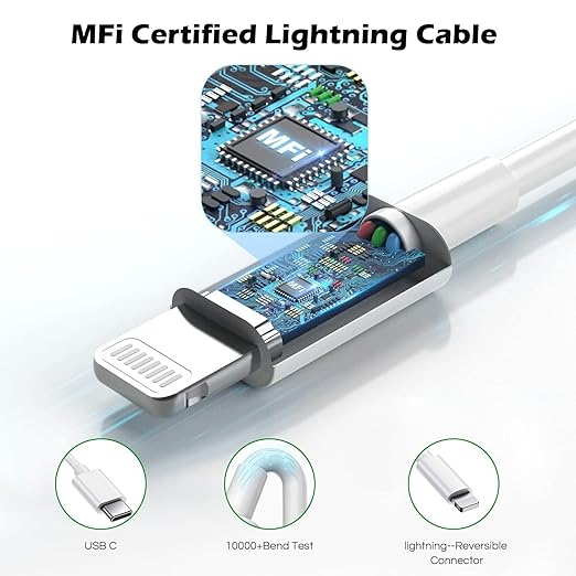 Fast Charger iPhone,10 Feet iPhone Charger,Super Fast Charging Block with 10Foot USB C to Lightning Cable Type C Wall Plug Charging for iPhone 14/14 Pro Max/14 Plus/13/13 Mini/12/11/X/XR/SE,iPad