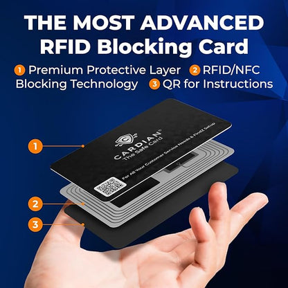 CARDIAN Stealth RFID Guard Shield x3 - Slim RFID Blocking Card Protector, Safecard Shield Credit Card Blocker, Protect ID Card for Passport RFID/NFC Anti-Theft Blocking Card Fraud Shield for Travel